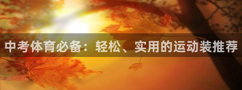 bbin视讯：中考体育必备：轻松、实用的运动装推荐
