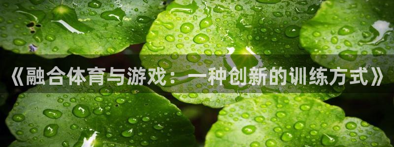 bbin视讯游戏平台：《融合体育与游戏：一种创新的训练方式》